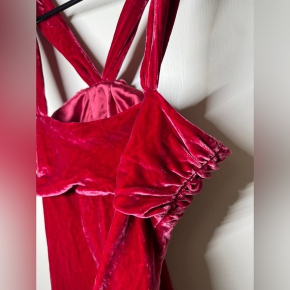 NWT Marc by Marc Jacobs Strawberry Daiquiri Pink Velvet Silk Blend Bow Blouse 6 - Picture 12 of 16